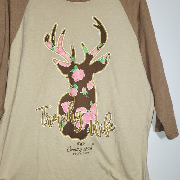 Simply Southern Trophy Wife Deer T-Shirt Medium - Picture 2 of 8